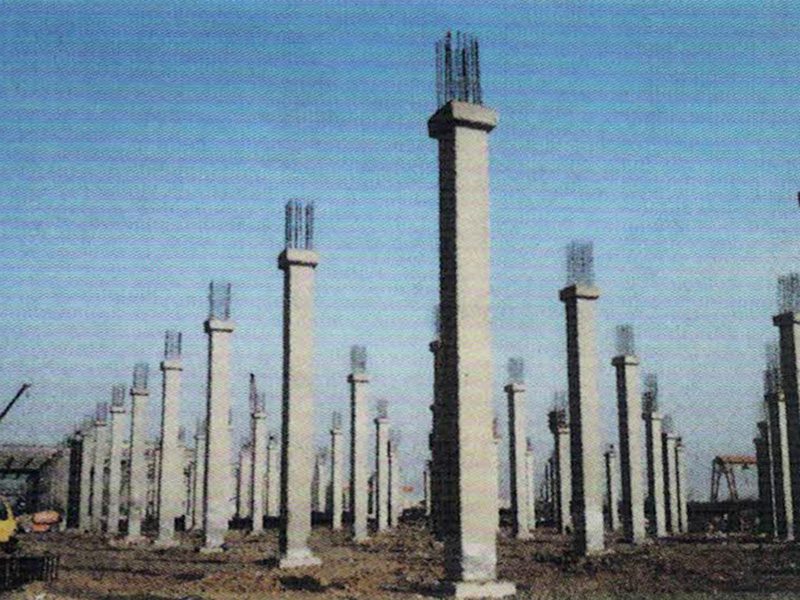 帶柱帽大鋼?，F(xiàn)澆柱